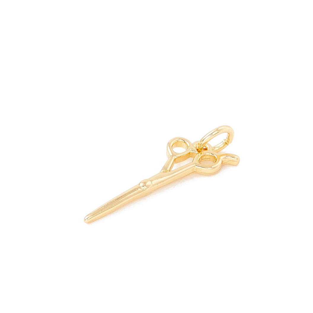 The Charm Bar Company - Wholesale Individual Charm/Pendant - *Gold Cosmetologist Scissors Charm1