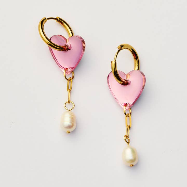 Lorraine Oorbellen - Roze voor wholesale door Martha Jean