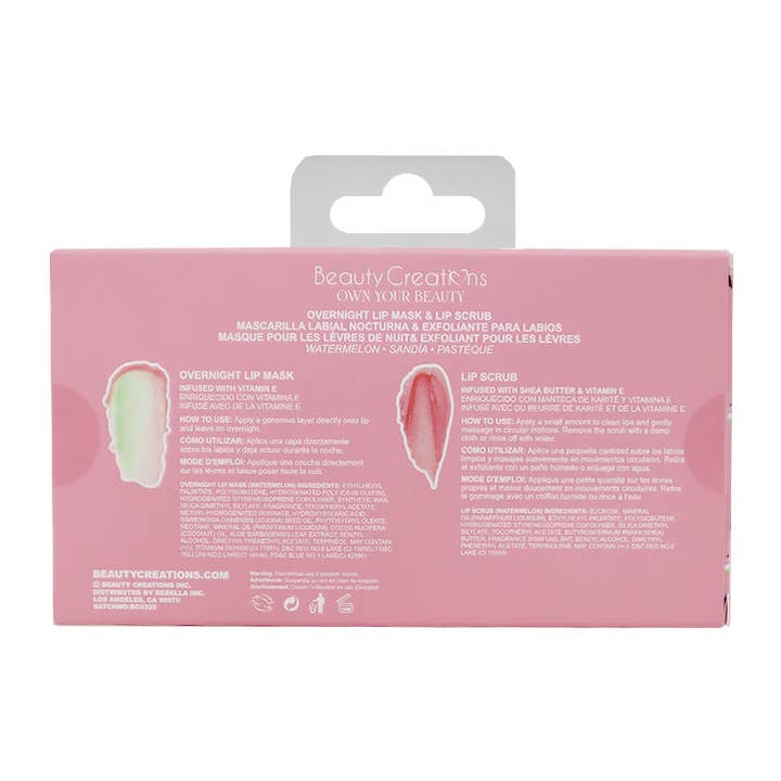 PINEAPPLE Beauty - Wholesale Lip Treatment/Mask - Beauty Creations SD-WLMS Sweet Dose Lip Mask & Scrub - 6 3