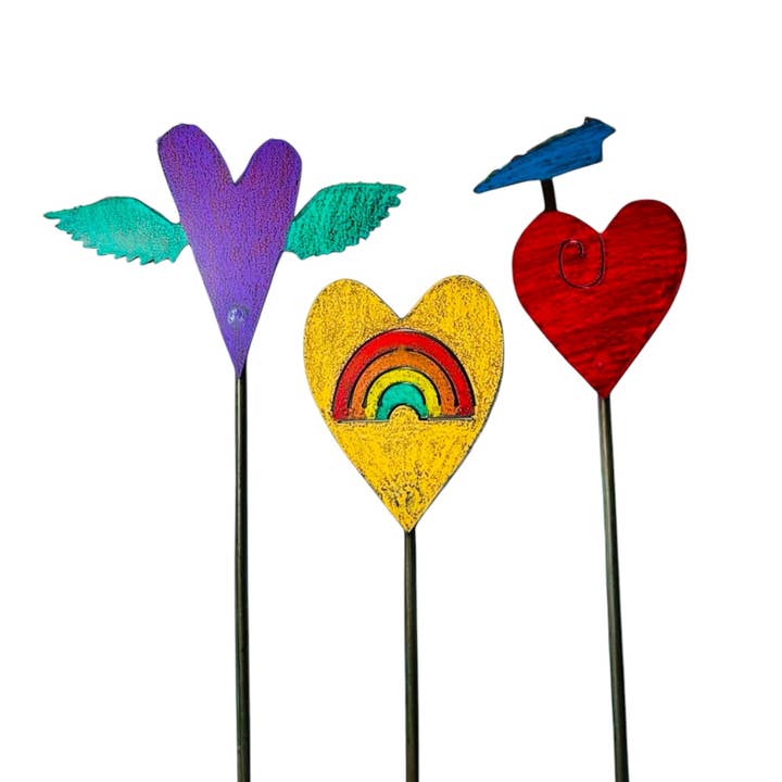 Whimsies - Wholesale Garden/lawn stake - Vintage Heart plant stake garden stake whimsical bohemian 7