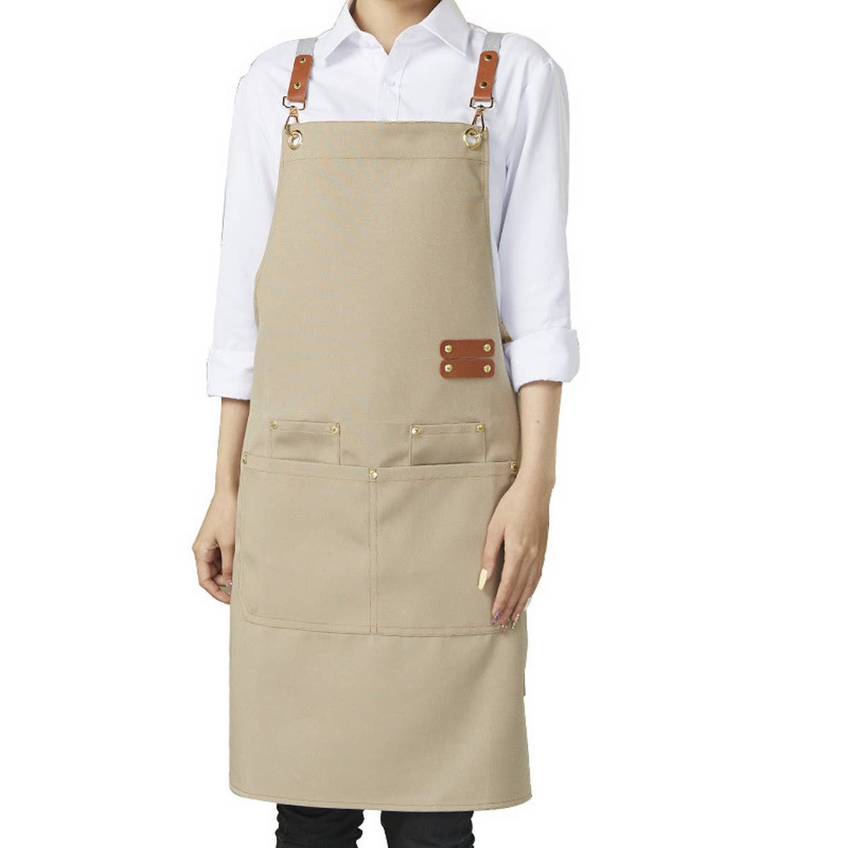 NINEXIS - Wholesale Apron - CWMM1833_Canvas Waterproof Work Apron6