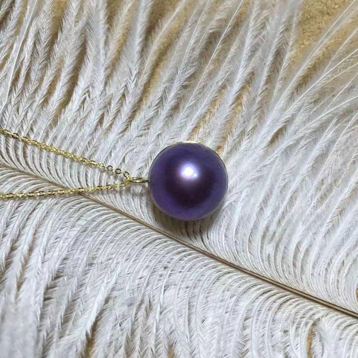 Golden Globe Purple Edison Pearl Necklace for wholesale by Timeless Pearl