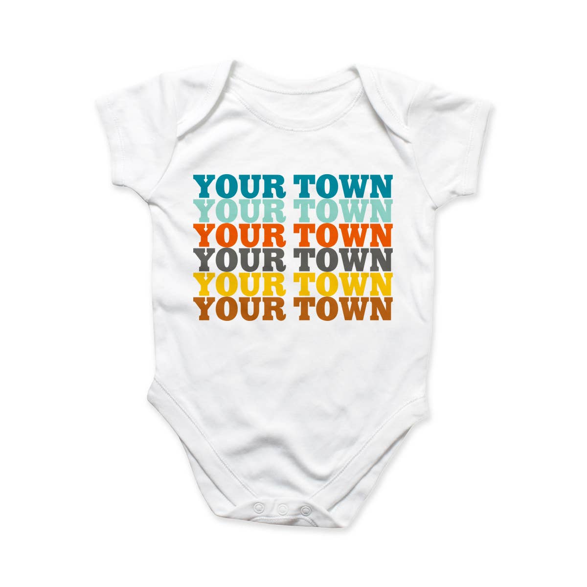 Rock Scissor Paper - Wholesale Bodysuit (Non-Footed) - Baby - Personalized City Baby Bodysuit - Supergraphics Repeat name 18
