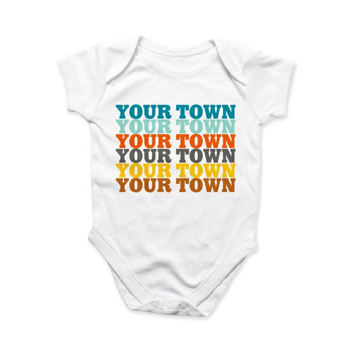 Rock Scissor Paper - Wholesale Bodysuit (Non-Footed) - Baby - Personalized City Baby Bodysuit - Supergraphics Repeat name 18