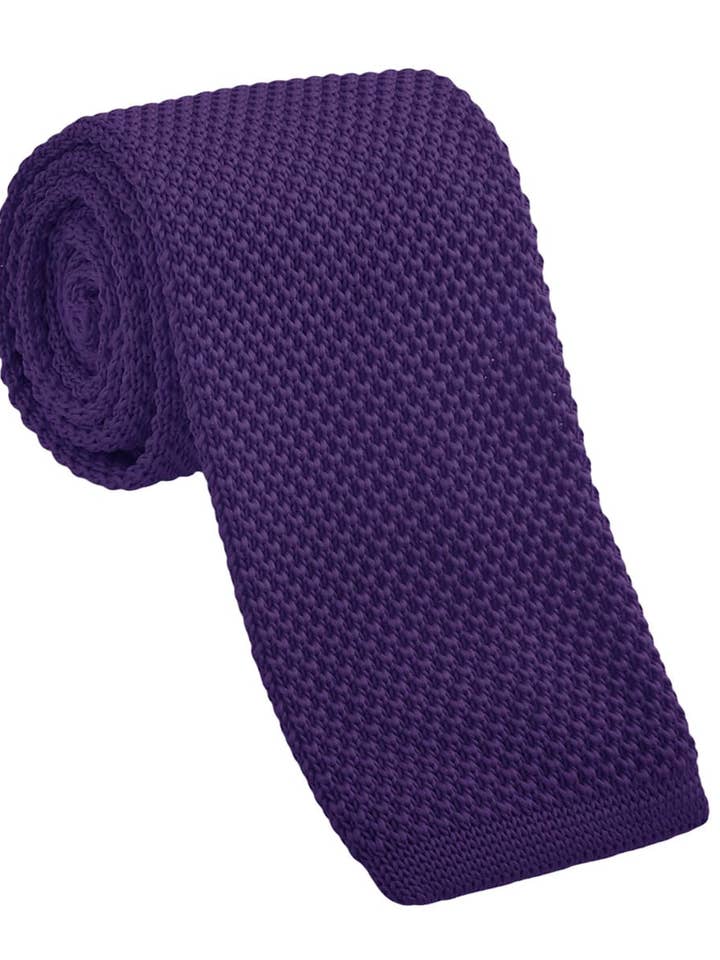 CARDENAL PURPLE KNITTED TIE for wholesale by Josvil