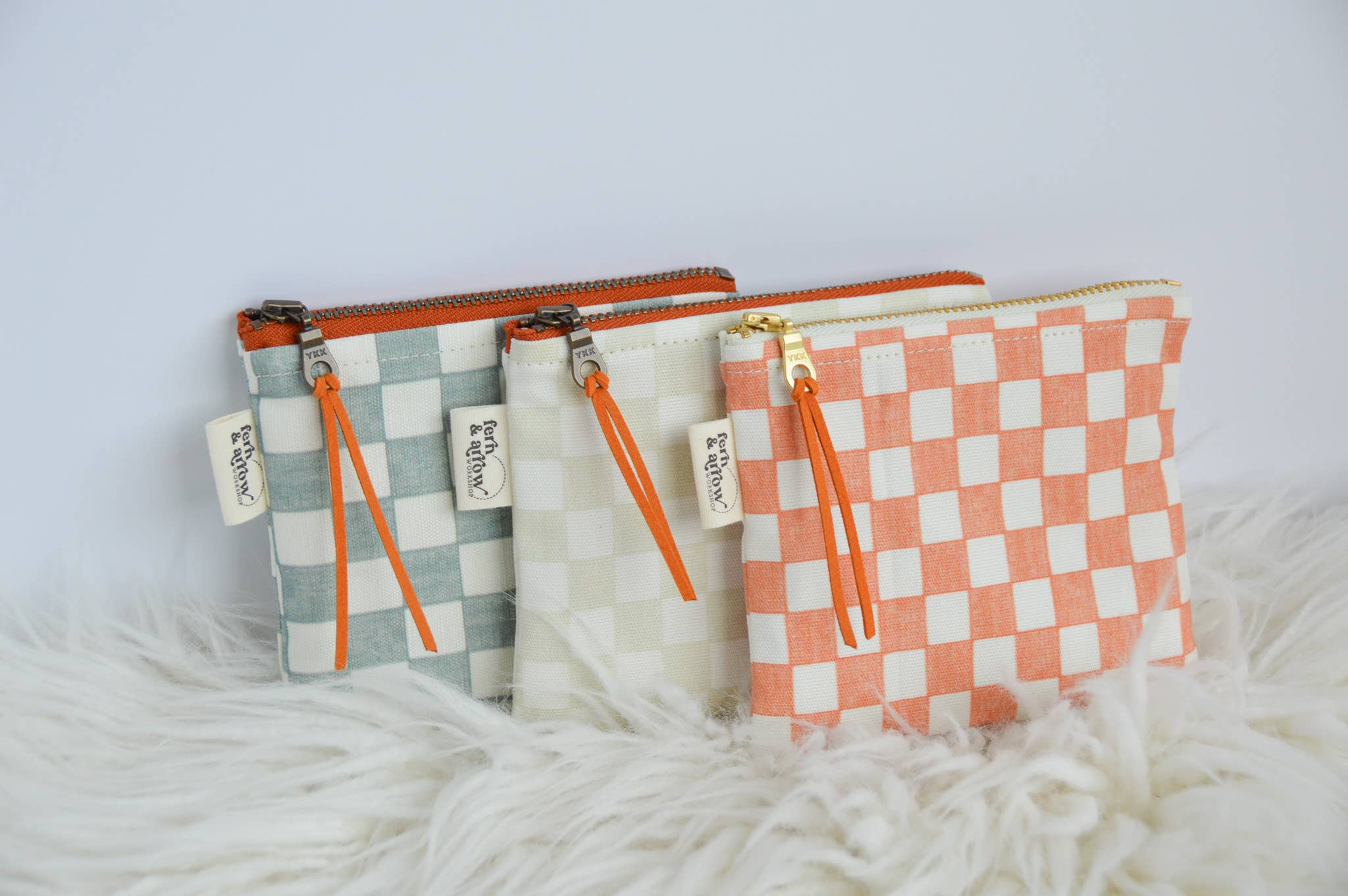 Fern & Arrow - Venta al por mayor Monedero - Mujer - Neceser de Maquillaje Boho Chic a Cuadros para Ella19