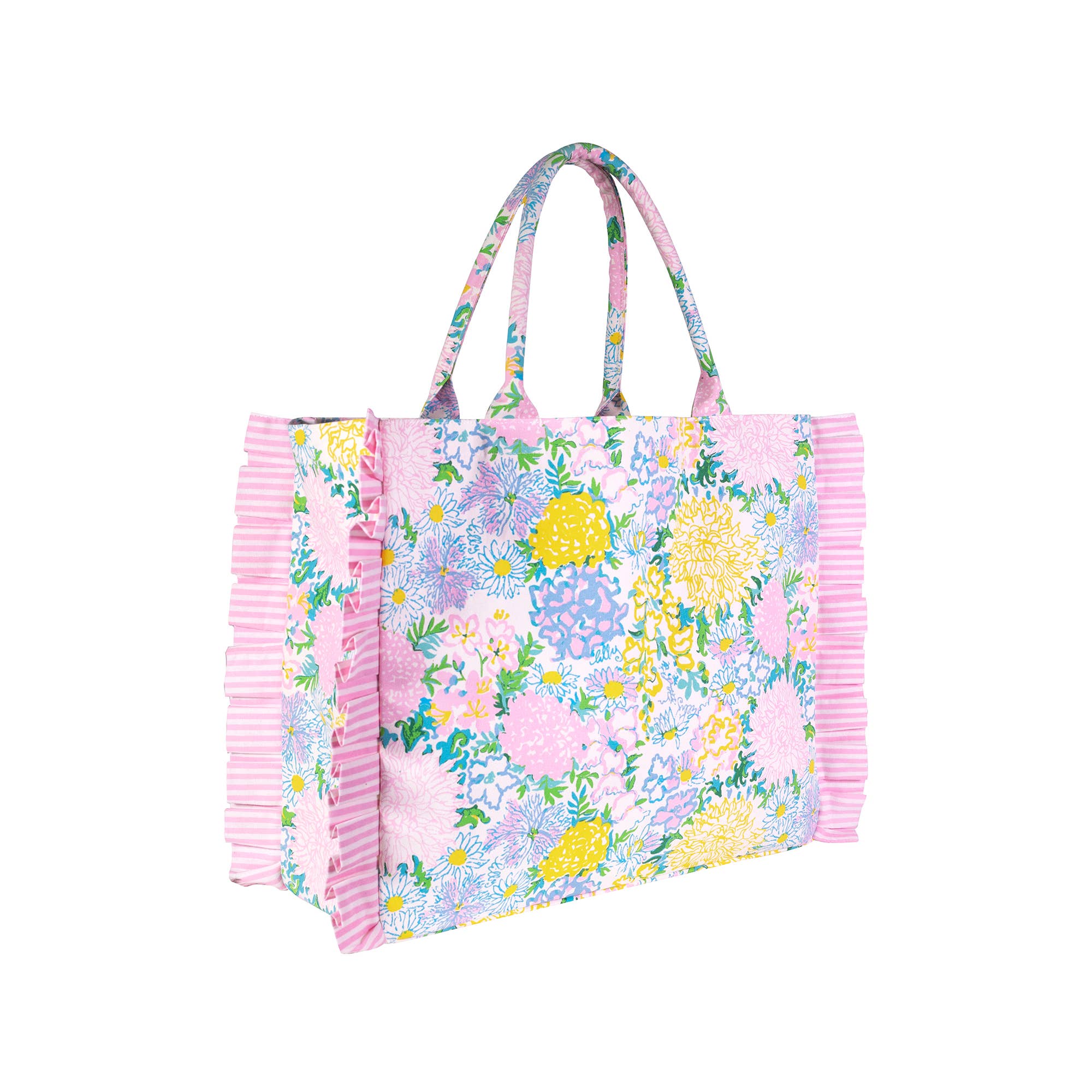 Lilly Pulitzer by Lifeguard Press - Wholesale Tote Bag - Women's - Ruffle Tote, Lilly Garden Home1