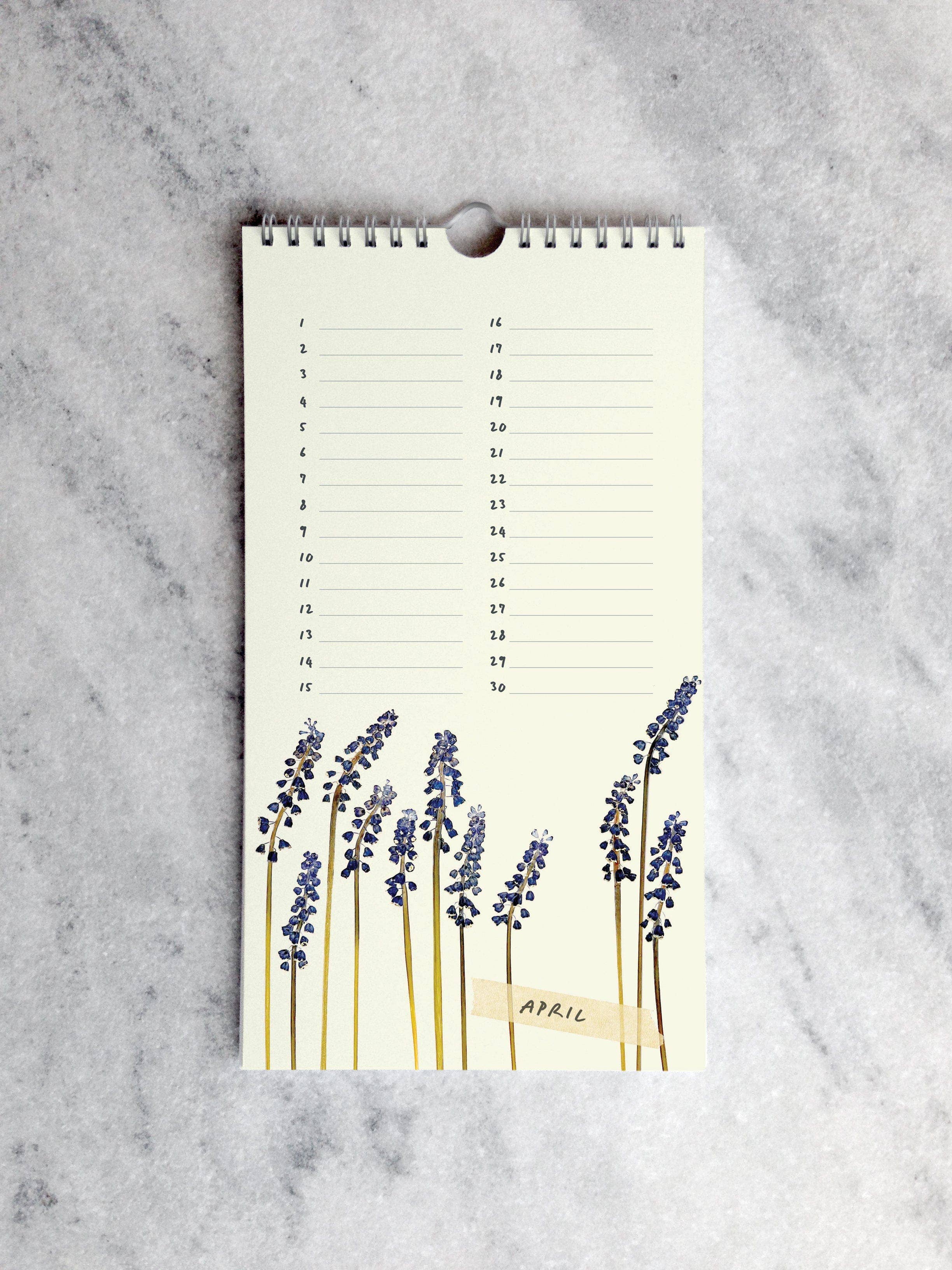 Favorite Story - Wholesale Calendar - Celebration Calendar, Pressed Flowers5