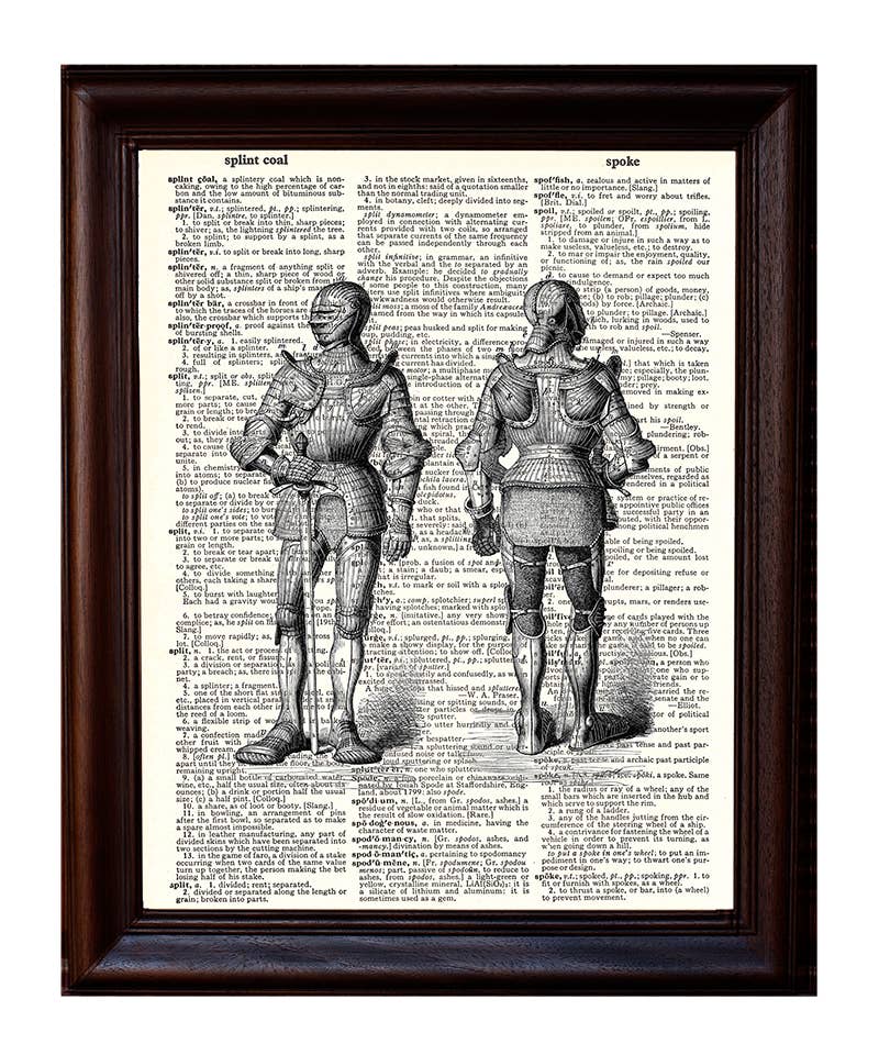 Fresh Prints of CT - Wholesale Art Print - Knights Armor Dictionary Print2
