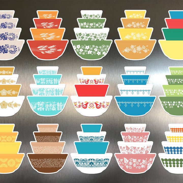 Twinkltoast – wholesale Magnet – Vintage Mixing Bowl Stack Magnet