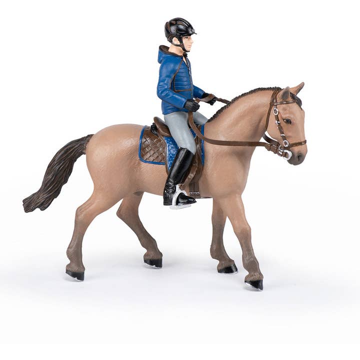 PAPO Horses and Ponies Walking Horse and Horseman Toy Figure (51565) for wholesale by Meroncourt Europe Ltd