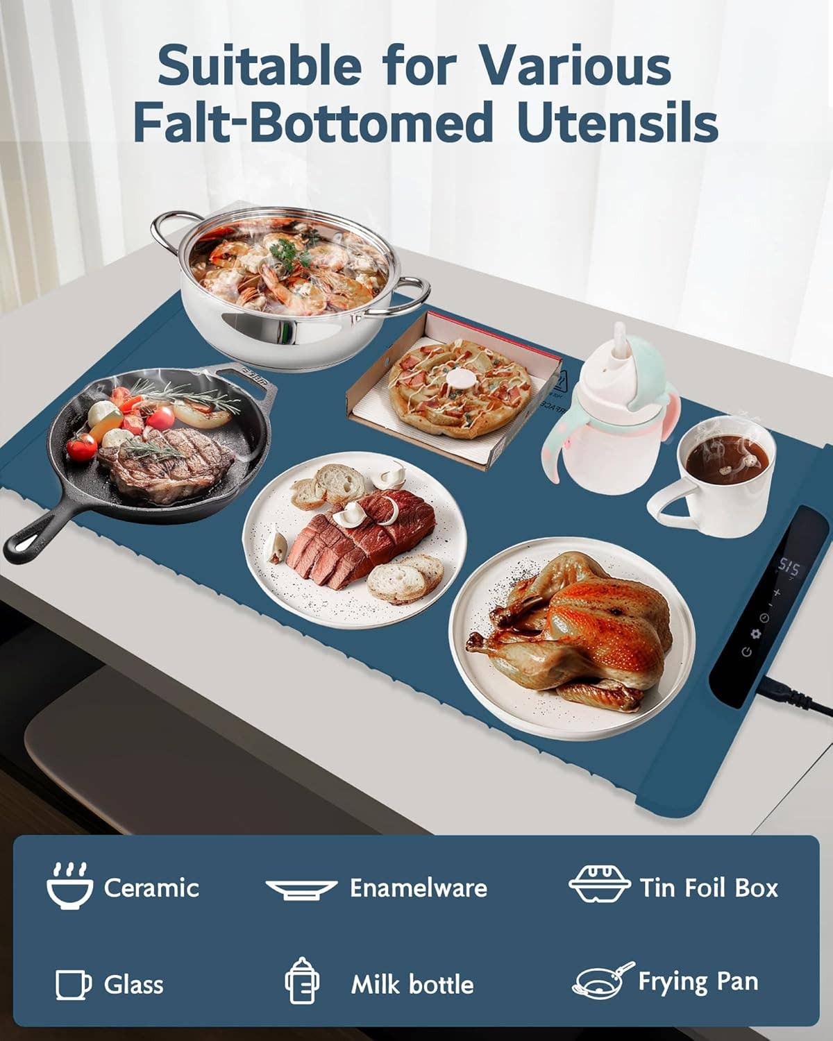 VIGOR - Wholesale Kitchen appliance - Electric Warming Tray with Adjustable Temperature Foldable3