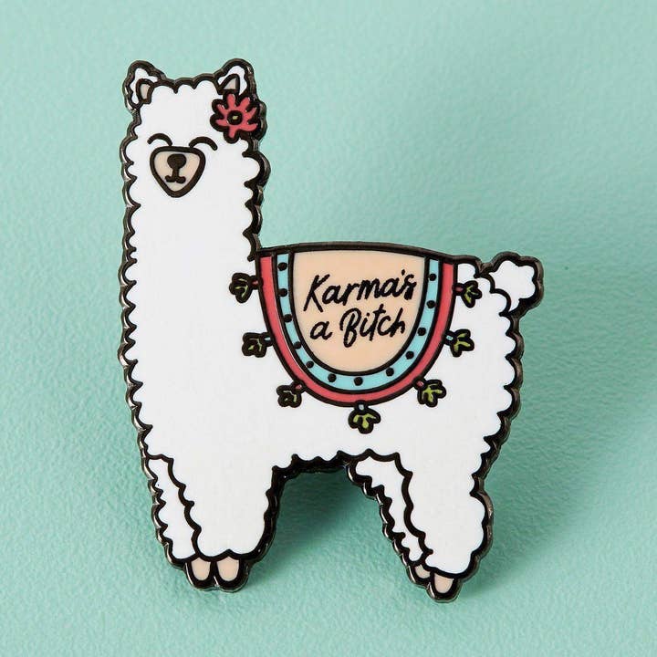 Pin’s émaillé Karma Lama pour la vente par Punky Pins