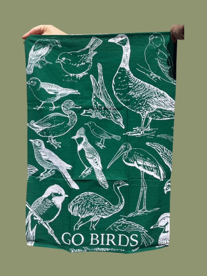 Go Birds Tea Towel for wholesale by Dainty Studios