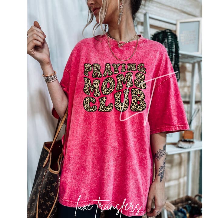 GUEPARDO DEL CLUB DE MADRES REZANDO para venta al por mayor de Luxe Transfers / Apparel