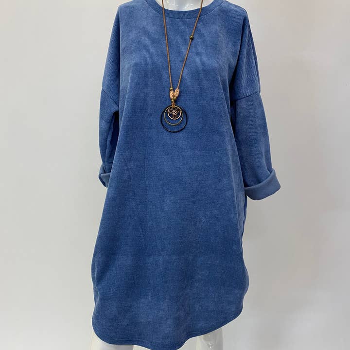 ORNELLA PARIS - Vente Robe – femme - Robe en velours avec collier SLV-R6363
16