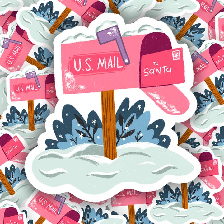 Til Santa postkasse Vinyl Sticker for engroshandel hos Wonder & Wild