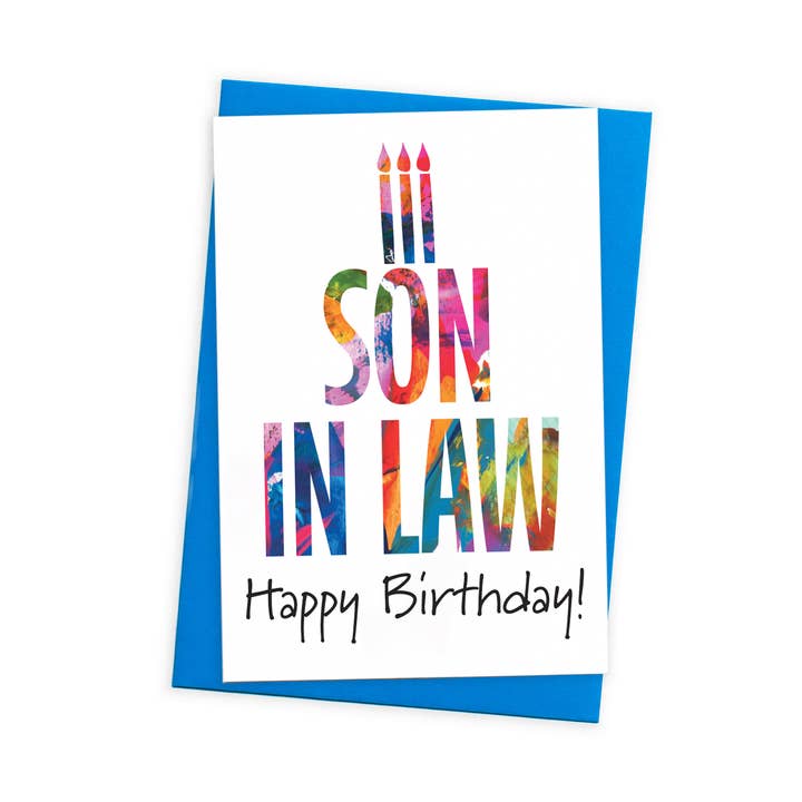 Son-In-Law Birthday Card with Coloured Envelope for wholesale by size3art