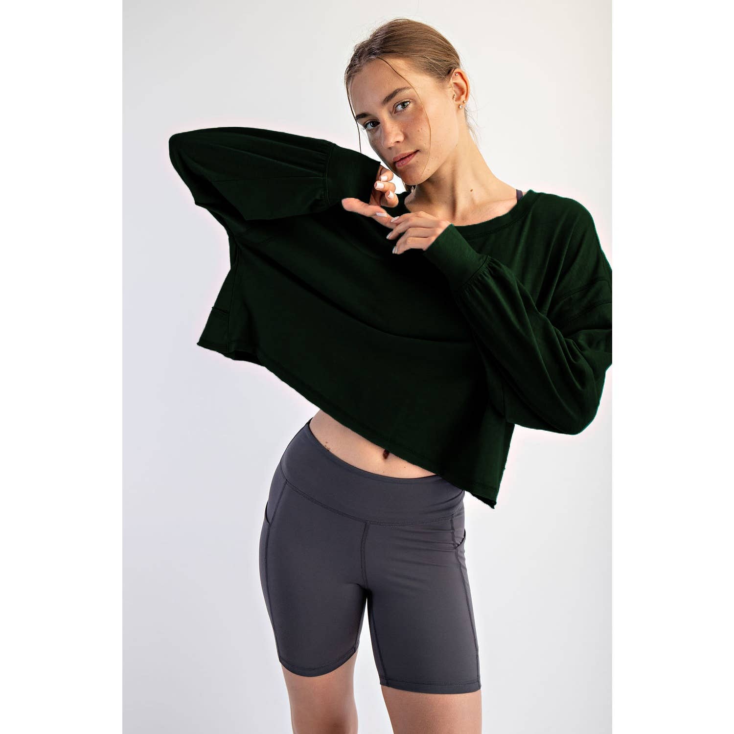 Rae Mode - Wholesale Lounge Top - Women's - COTTON SLUB OPEN BACK LONG SLEEVE TOP7