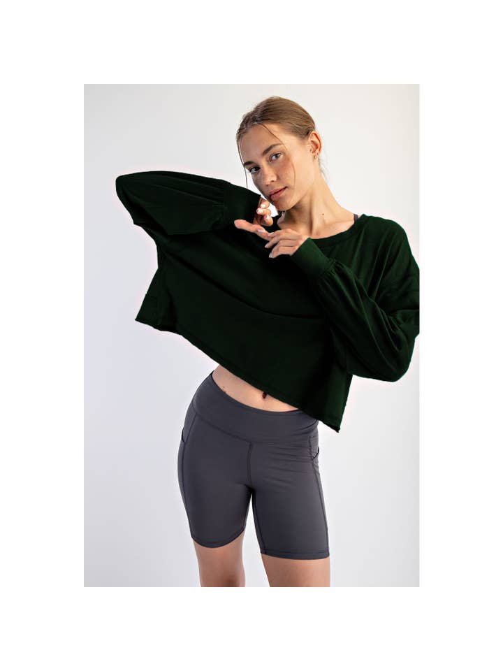 Rae Mode - Wholesale Lounge Top - Women's - COTTON SLUB OPEN BACK LONG SLEEVE TOP13