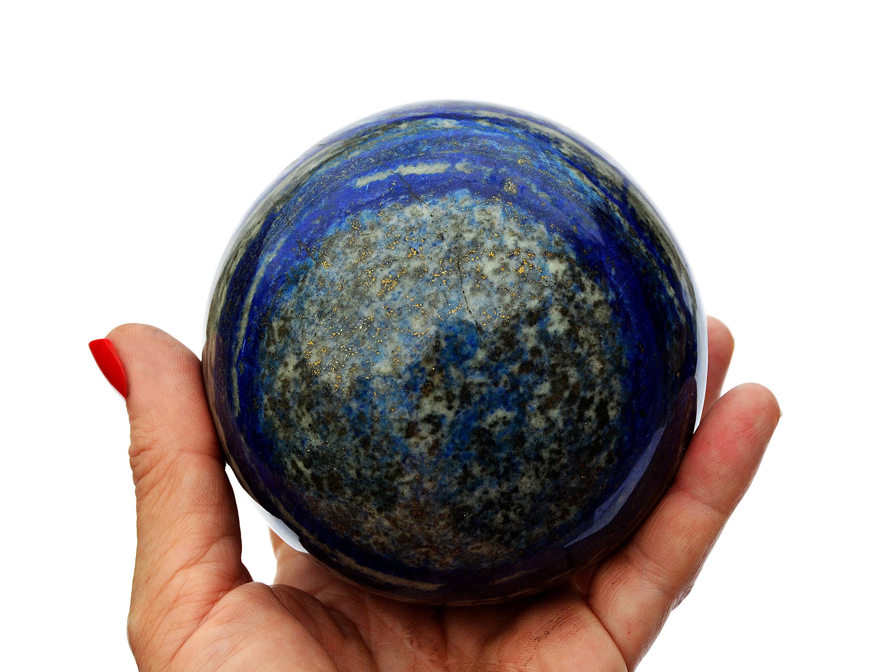 Kaia & Crystals - Wholesale Spiritual Stone/Crystal - XL Lapis Lazuli Sphere (65mm - 100mm)4
