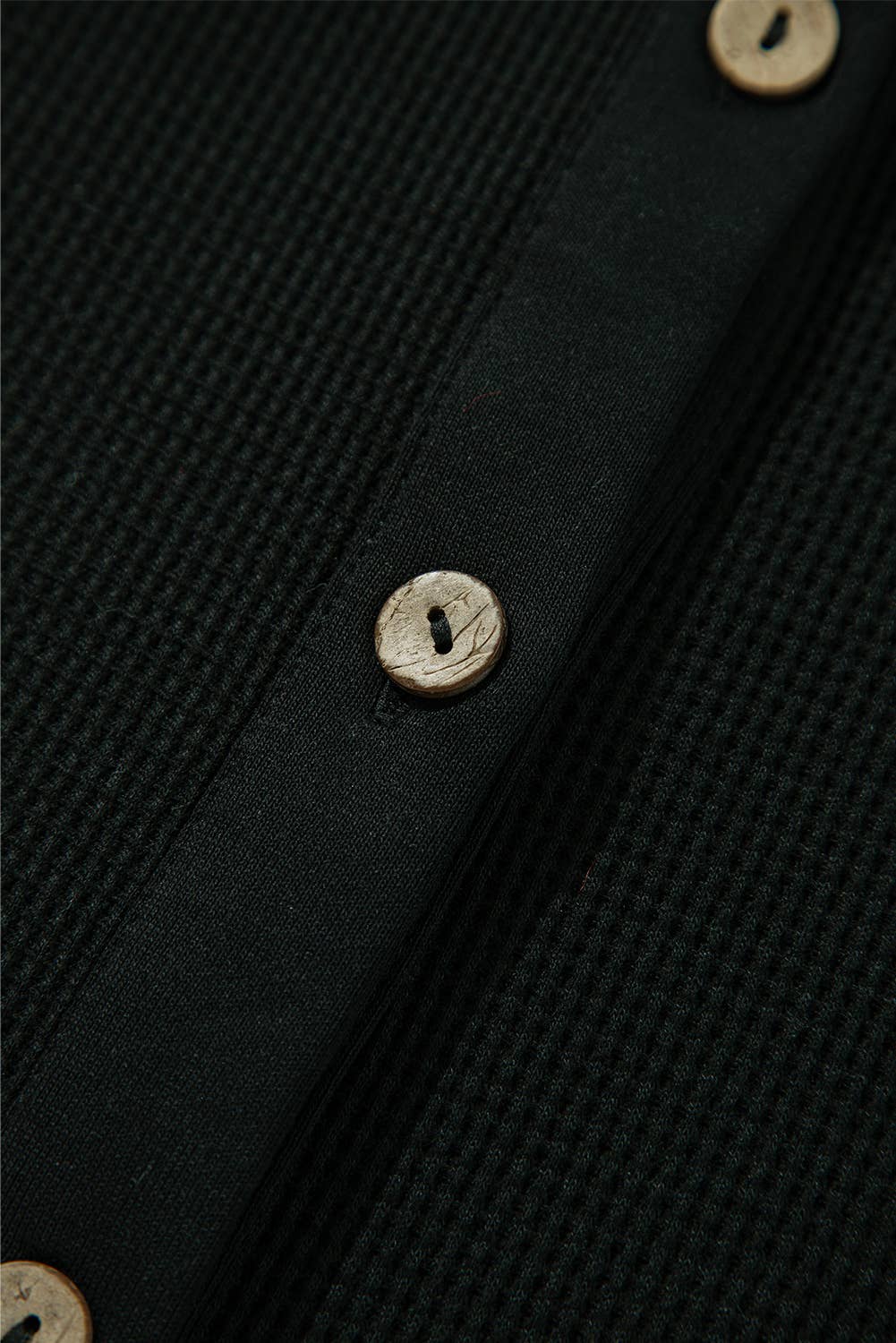 PartyEight - Vente Veste-chemise – femme - Veste surdimensionnée boutonnée en tricot gaufré10