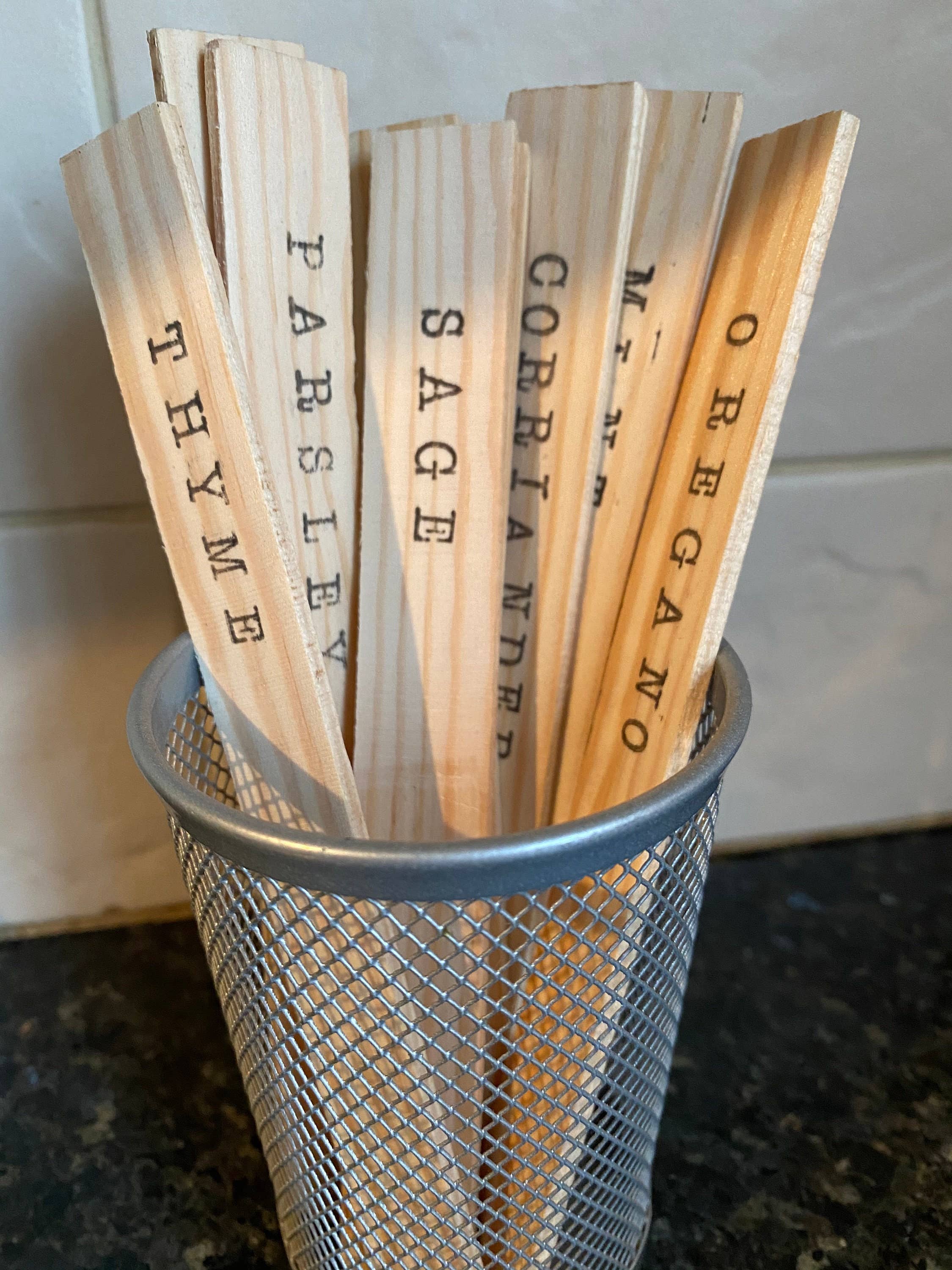 BoozyWoo's – Großhandel Gartenwerkzeug – Kräuteretiketten | Pflanzenmarker aus Holz | Gartenetiketten |0