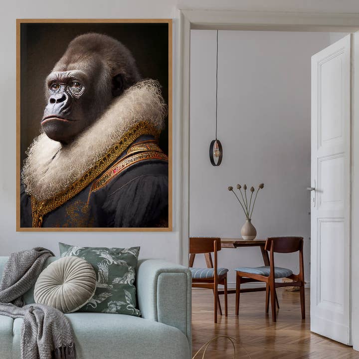 Ink & Drop – Großhandel Kunstdruck – Gorilla-Tierkopf-Aufdruck2