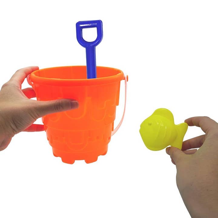 4E's Novelty - Wholesale Beach/Pool Toy - Kids & Baby - 12 Sets Sand Buckets, Shovels & Molds - 48 Pcs Beach/Party