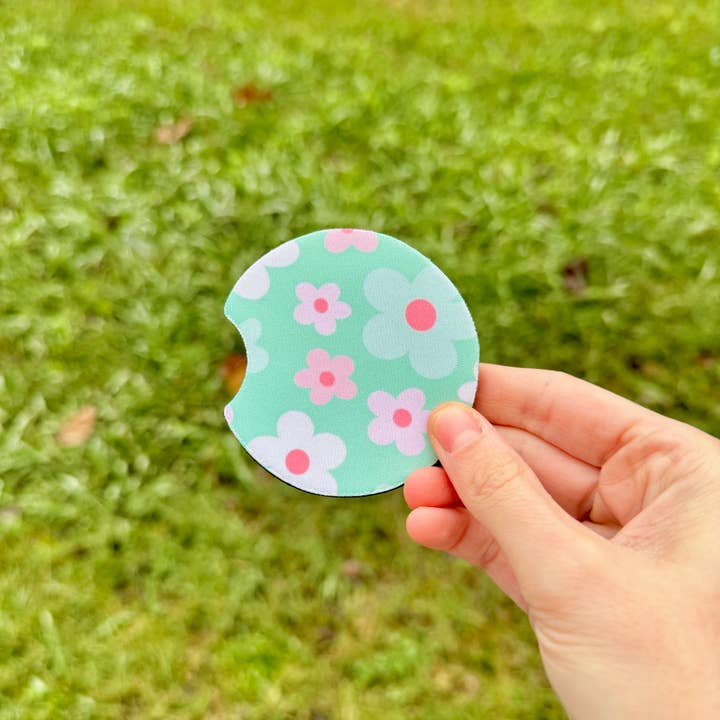 XO Wholesale - Wholesale Car Coaster - Women's - Mama Stripes Flowers Neoprene Car Coasters