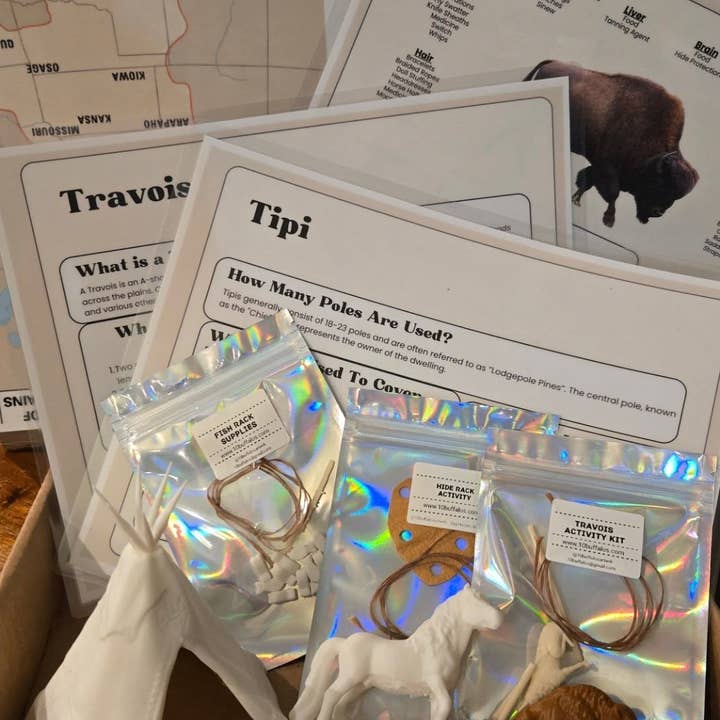 10 Buffalos Art - Wholesale DIY Craft Kit - Kids - Plains Native 3d Teaching/Activity Kit (K-12)