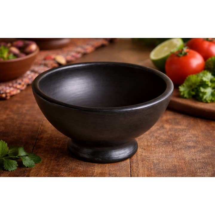 Black Clay Serving Bowl – Handmade in Colombia for wholesale by Authentic Origin Colombia