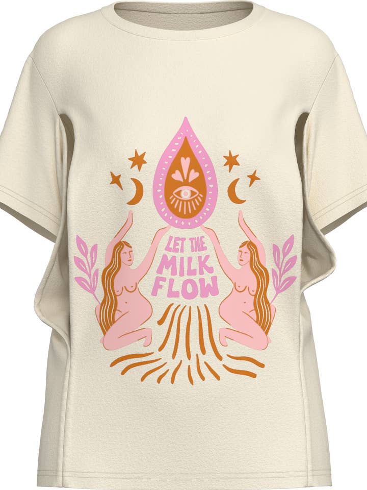 Breastfeeding T-shirt Milk Is The Answer for wholesale by COTTON MILK