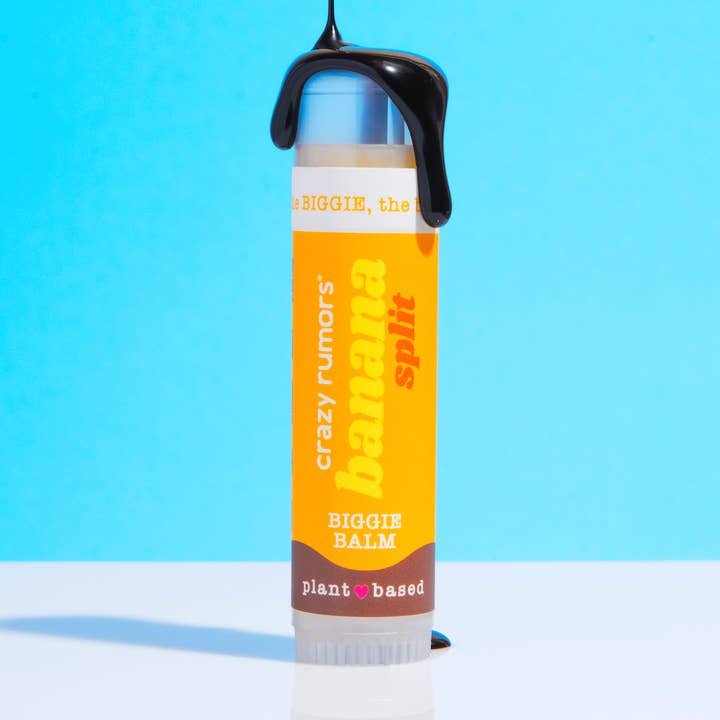 Helemaal natuurlijk, veganistische BIGGIE Banana Split lippenbalsem voor wholesale door Crazy Rumors