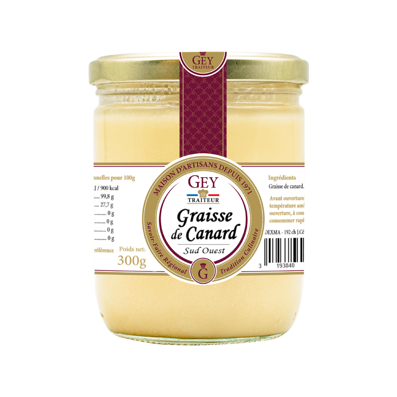 Maison RGEY - Wholesale Shelf Stable Prepared Meal - Duck Fat 300 g - Raoul Gey Traiteur - 96820