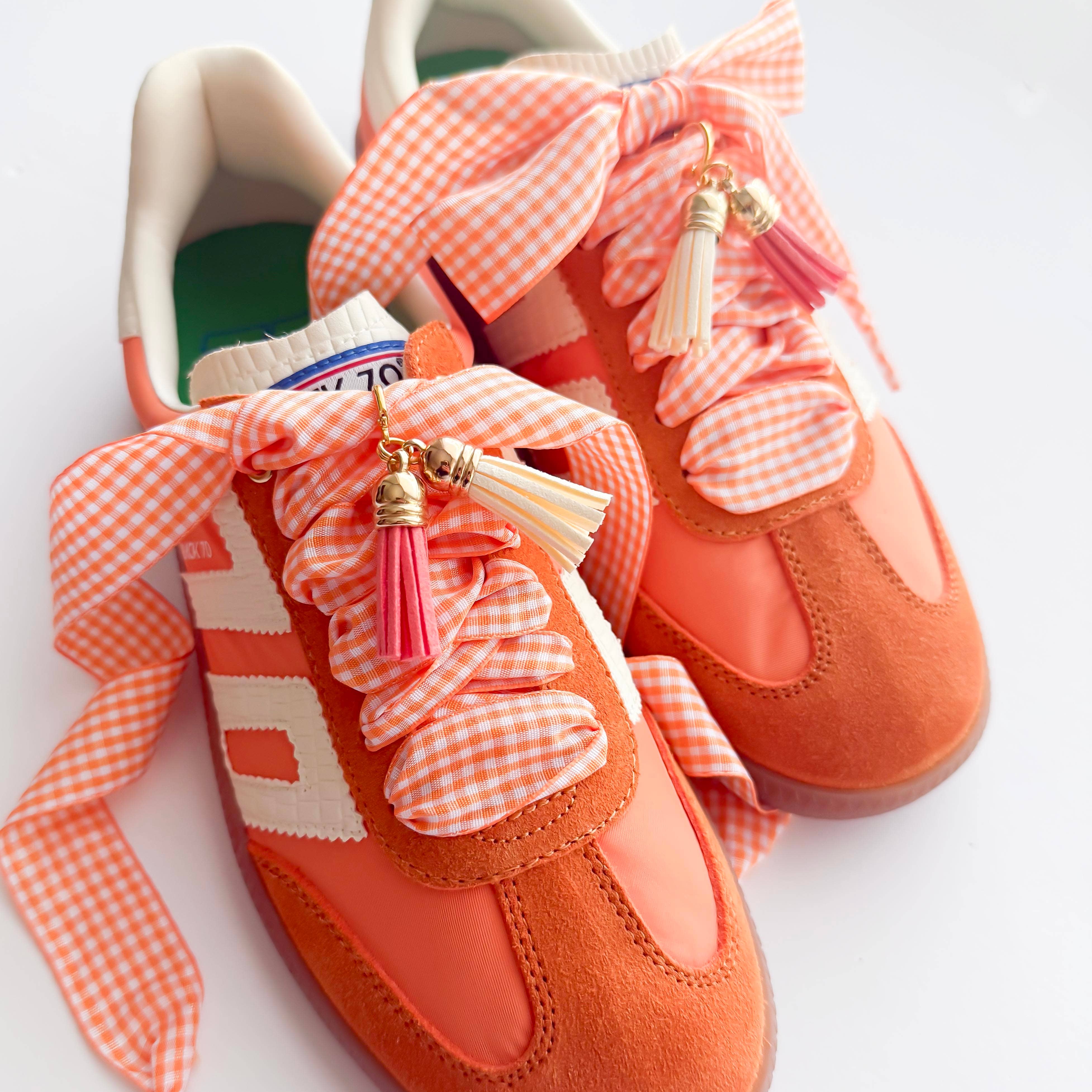 Leo & Lee Studio - Wholesale Shoe Accessories - Gingham Shoe Charms and Lace Sets | Sneaker Charm Sets2
