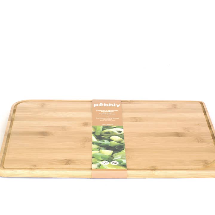 Natural Pebbly Bamboo Cutting Board Small 10x7" for wholesale on Faire