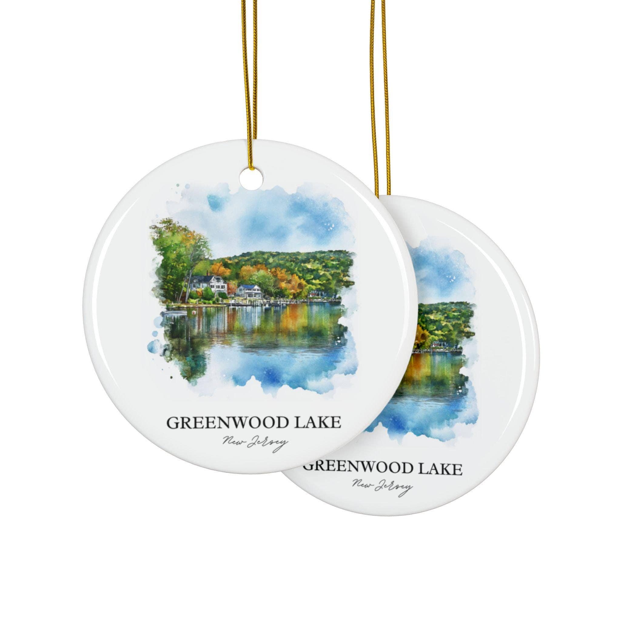 Premium Travel Art - Vente Objets de décoration - Ornement de Greenwood Lake | Souvenir authentique du NJ1