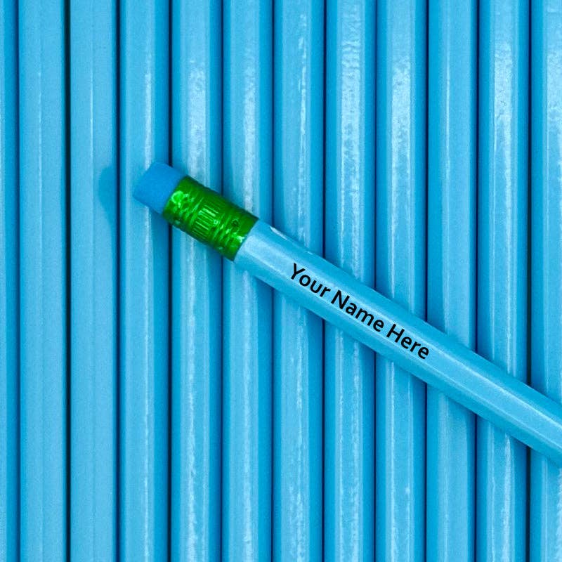 Kahn Creations -  Sensory Friendly and Custom Products – wholesale Pencil – Blue Vibrant Personalized Pencils Pack0