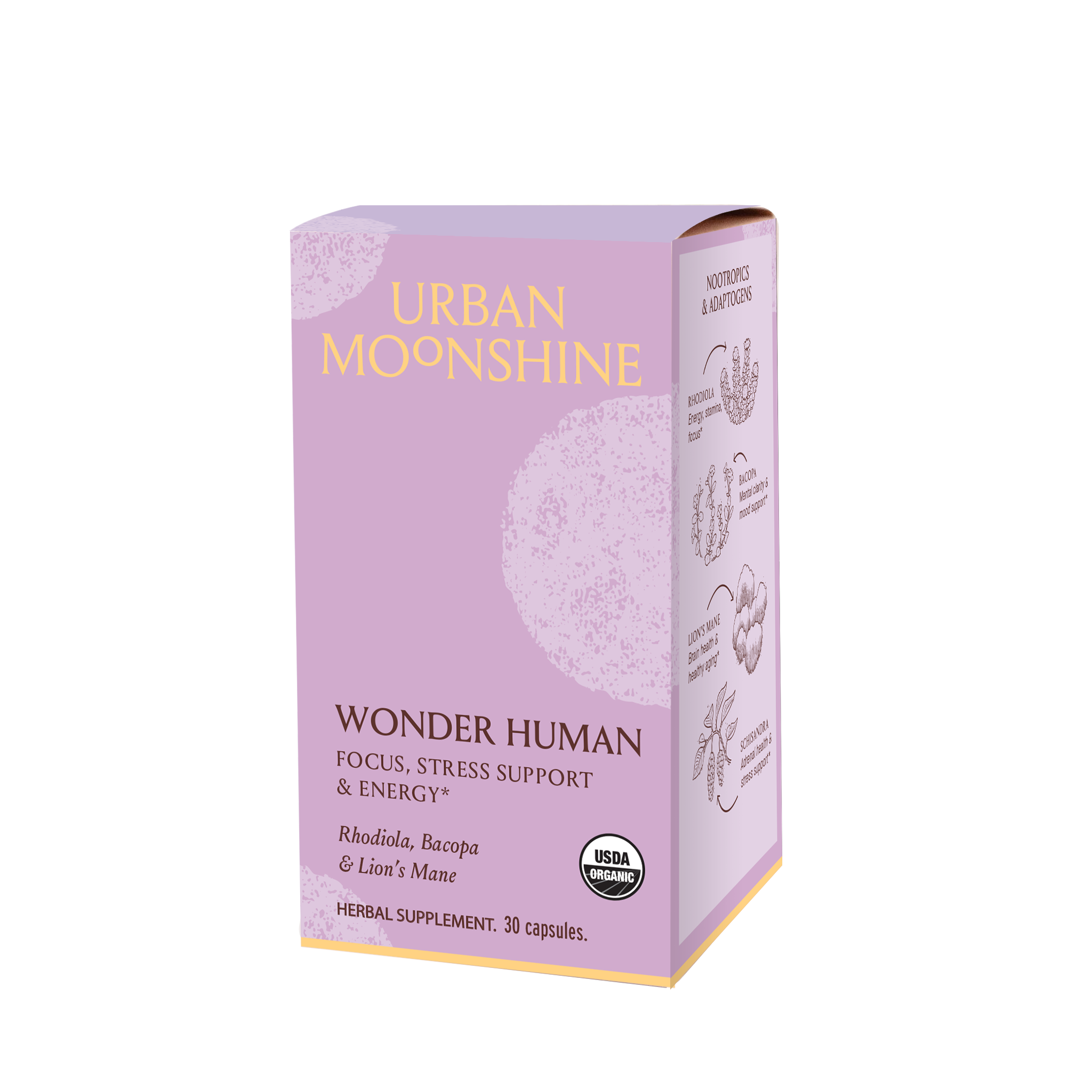 Urban Moonshine - Wholesale Oral Supplement/Vitamin - Wonder Human Herbal Capsules 30ct1