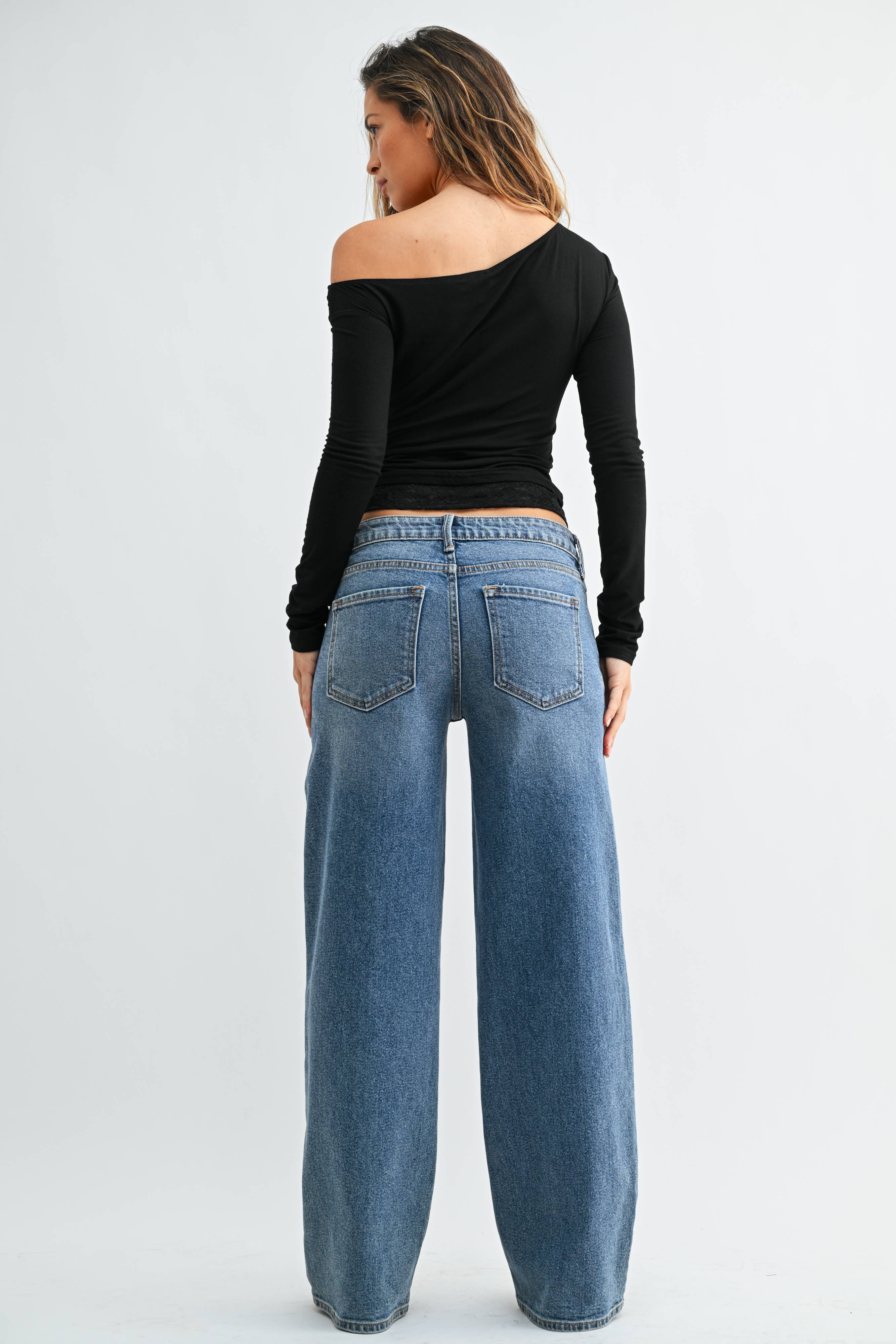 Just USA Jeans - Wholesale Jeans - Women's - JP243 - MD - Low Rise Baggy3