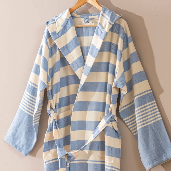 Kikoya - Wholesale Robe - Unisex - Bathrobe Turkish Cotton LightWeight Summer Hood Kimono Robe 29