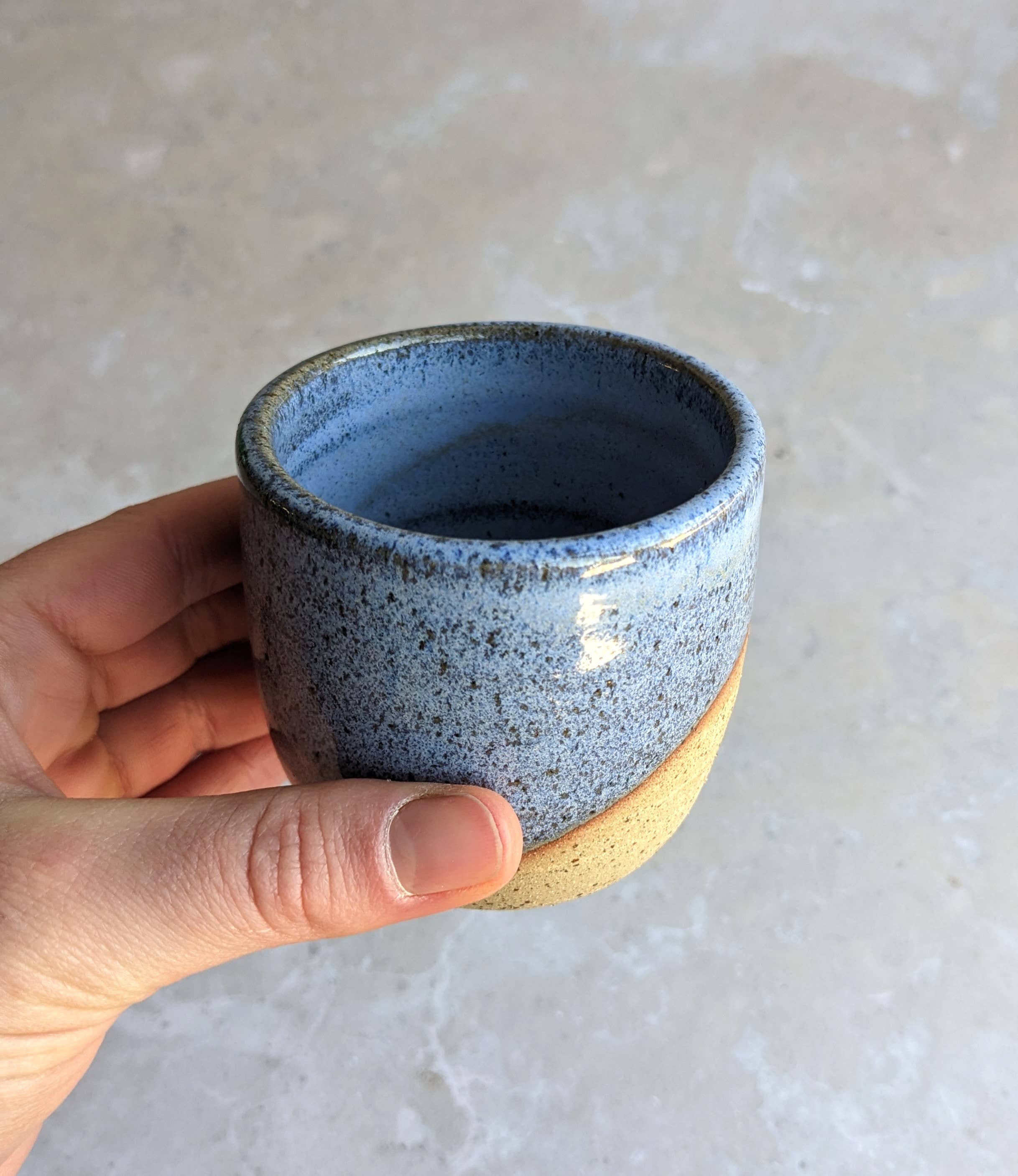 Jess McCormick Pottery – wholesale Coffee mug – FJORD double espresso cup 125ml, Handmade 4 oz ceramic mug1