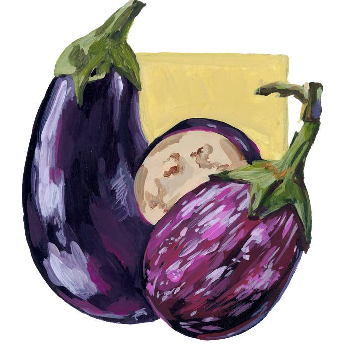 Aubergine klistermärke för wholesale av The Good Boy Collective
