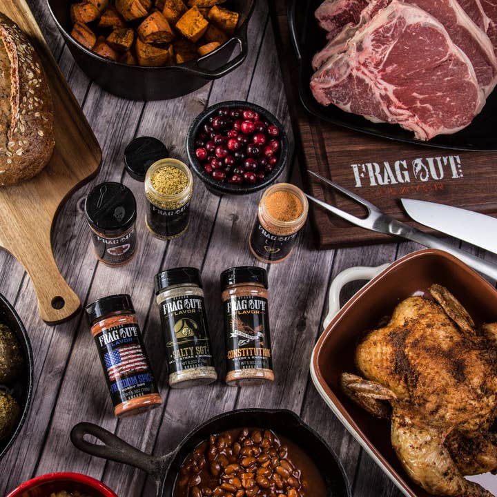 Frag Out Flavor - Wholesale Dried Spice Mix - 8fl oz Salty SGT - Salty Steak & Burger Seasoning