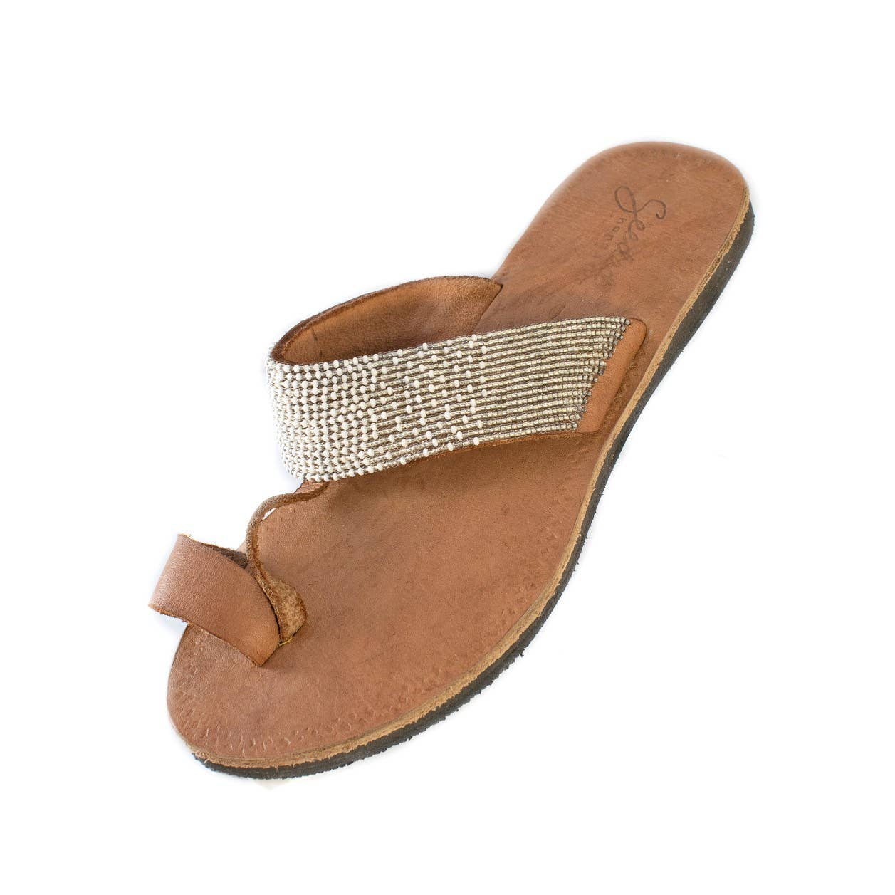 Swahili Coast - Wholesale Sandals – Women's - Hibiscus White and Silver Sandal