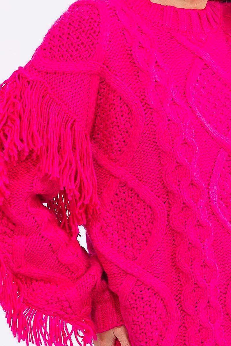 ROUSSEAU - Wholesale Pullover-trui - Dames - TRUI MET LANGE MOUWEN EN FRANJESDETAILS4