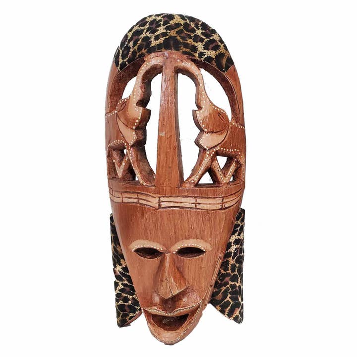 Kyssande bröllopsmasker väggbonad - Safari dekorationsdisplay för wholesale av Stoneage Arts Inc