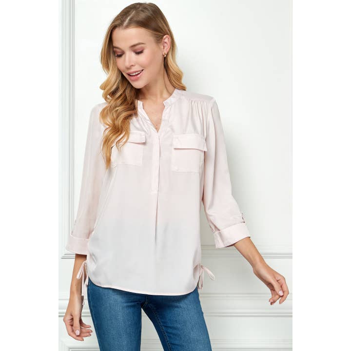 HEMD MIT FLÜGELÄRMELN UND MANDARINKRAGEN G9593788H für den Großhandel von Winslow Collection