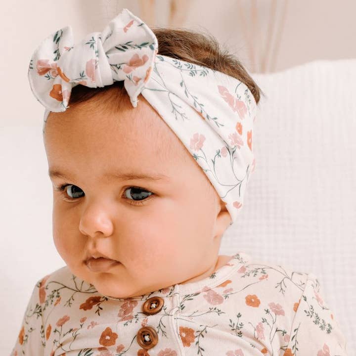 BABYONTOP - Wholesale Fashion Headband - Kids - Bandeau KIRSTEN Coton Bio GOTS - noeud FLY1